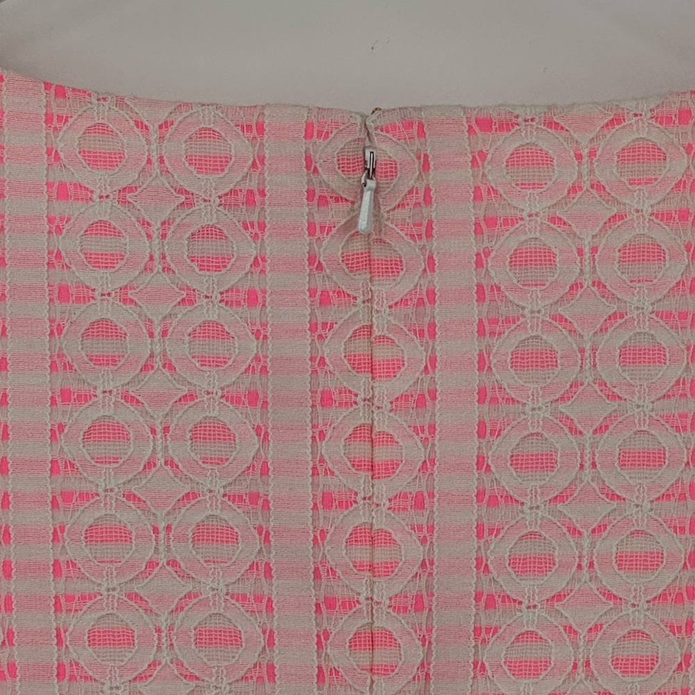 Lilly Pulitzer Pink White Lace Fit & Flare Dress V Neck Size Small - Picture 8 of 11
